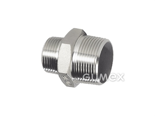 Skrutkovanie pre kvapaliny redukované, vonkajší závit G 1/2" - vonkajší závit G 3/4", 20bar, -25°C/+180°C, nerezová oceľ